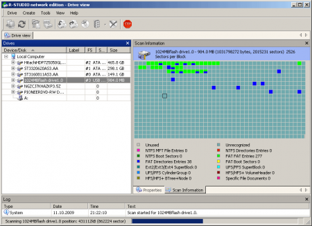 Восстановление информации с USB Flash (R-Studio, RAW)
