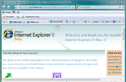 Майлру и Microsoft выпустили браузер Internet Explorer 8